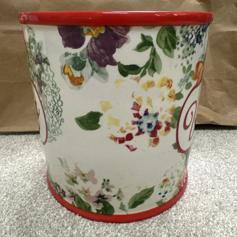 The Pioneer Woman Country Garden Stoneware Utensils Holder Large